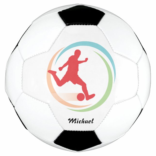 Colourful Circle Personalised Football (Front)