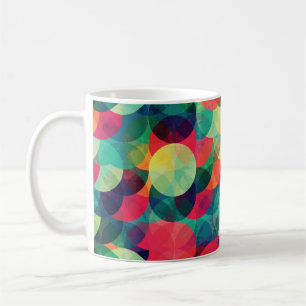colourful circle seamless pattern with grunge effe coffee mug