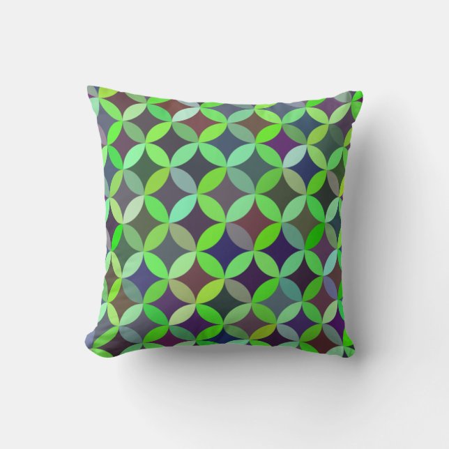 Colourful Circle Star Quilt Pattern Cushion (Front)