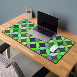 Colourful Circle Star Quilt Pattern Desk Mat