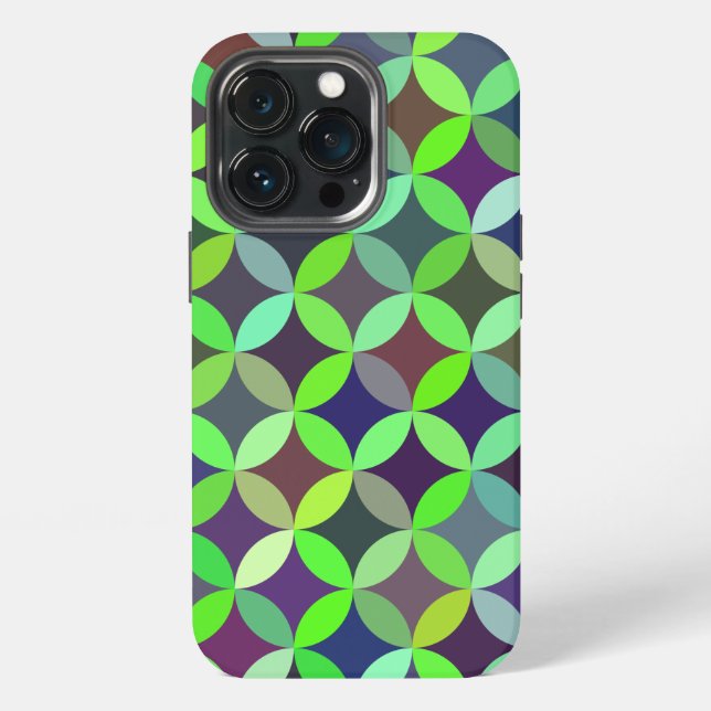 Colourful Circle Star Quilt Pattern  iPhone Case (Back)