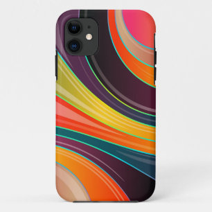 colourful circle swirl abstract phone case