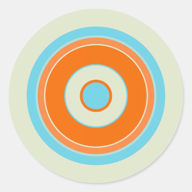 Colourful Circles 03 Classic Round Sticker (Front)