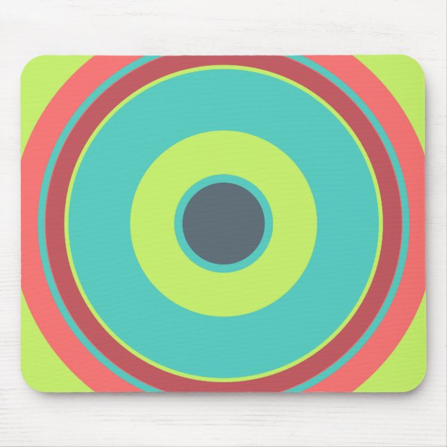 Colourful Circles 04 Mouse Mat (Front)