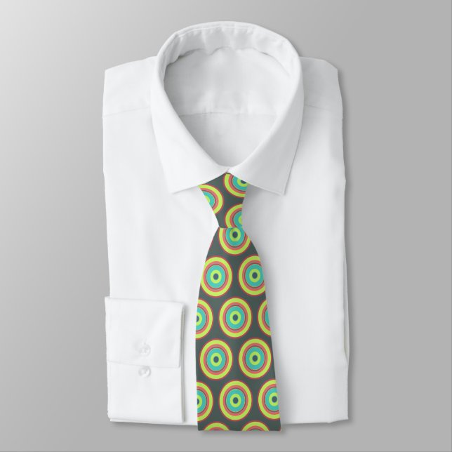 Colourful Circles 04 Tie (Tied)