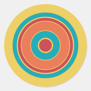 Colourful Circles 05 Classic Round Sticker