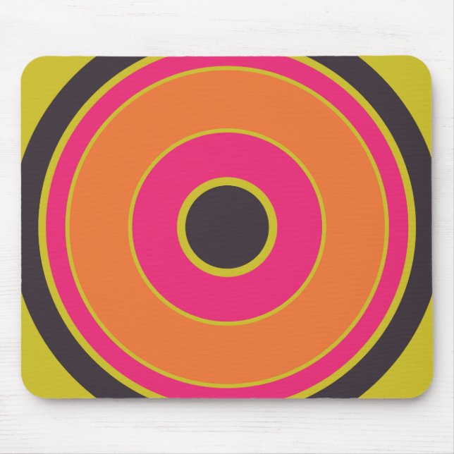 Colourful Circles 06 Mouse Mat (Front)