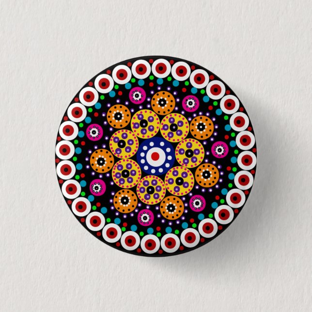 Colourful Circles 3 Cm Round Badge (Front)