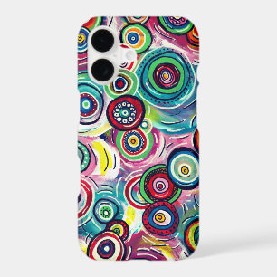Colourful Circles and Swirls Original Abstract Art
