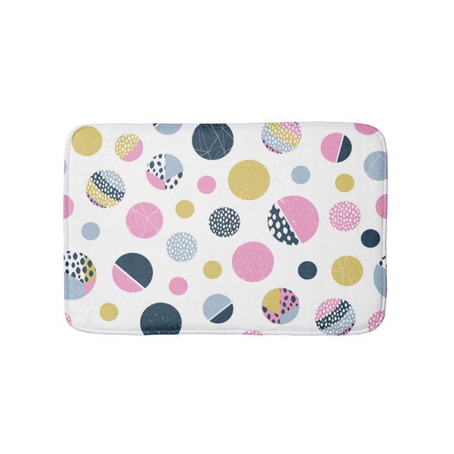 Colourful Circles  Bath Mat (Front)