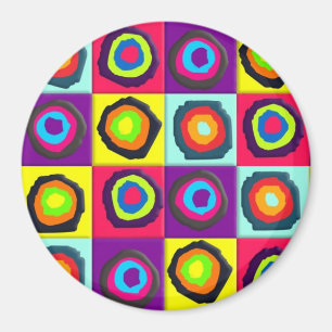 Colourful circles baxkground magnet