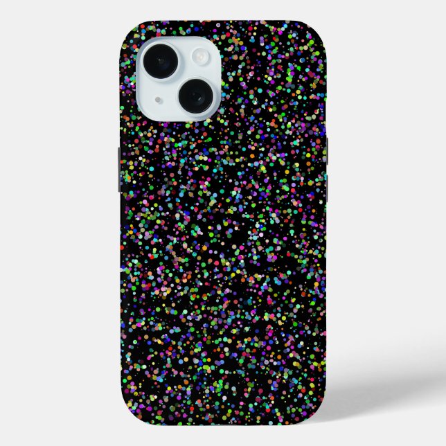 Colourful circles bubbles on black unique pattern Case-Mate iPhone case (Back)