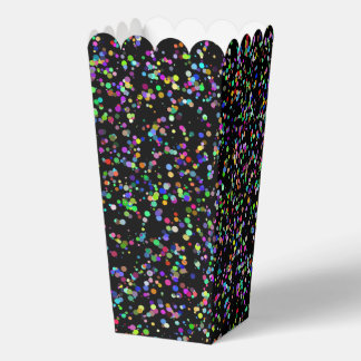 Colourful circles bubbles on black unique pattern favour box