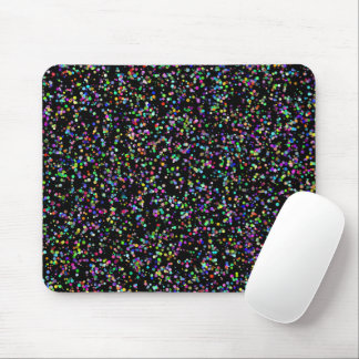Colourful circles bubbles on black unique pattern mouse mat