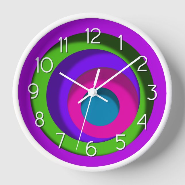 Colourful Circles Clock (Front)