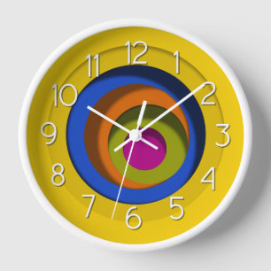 Colourful Circles Clock