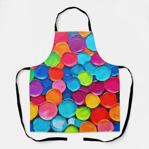 Colourful Circles Extravaganza Art Apron