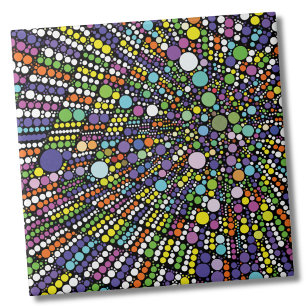 Colourful Circles Geometric Dots Tile