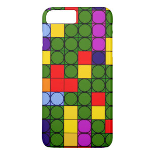 Colourful circles in squares iPhone 8 plus/7 plus case