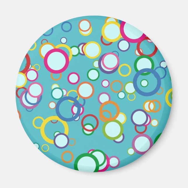 Colourful Circles Magnet (Front)