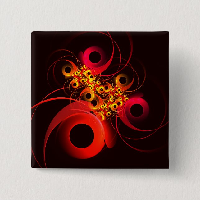 Colourful Circles Modern Abstract Art Pattern #08 15 Cm Square Badge (Front)