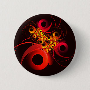 Colourful Circles Modern Abstract Art Pattern #08 6 Cm Round Badge