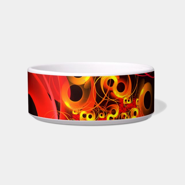 Colourful Circles Modern Abstract Art Pattern #08 Bowl (Front)