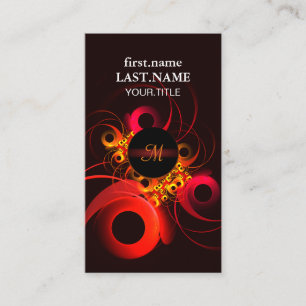 Colourful Circles Modern Abstract Art Pattern #08 Business Card