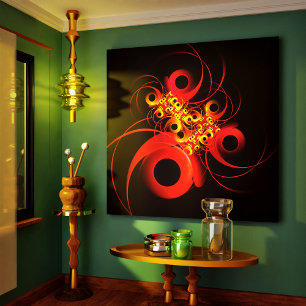 Colourful Circles Modern Abstract Art Pattern #08 Canvas Print