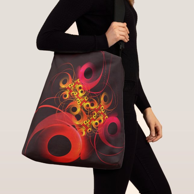 Colourful Circles Modern Abstract Art Pattern #08 Crossbody Bag (Close Up)