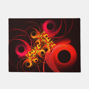Colourful Circles Modern Abstract Art Pattern #08 Doormat