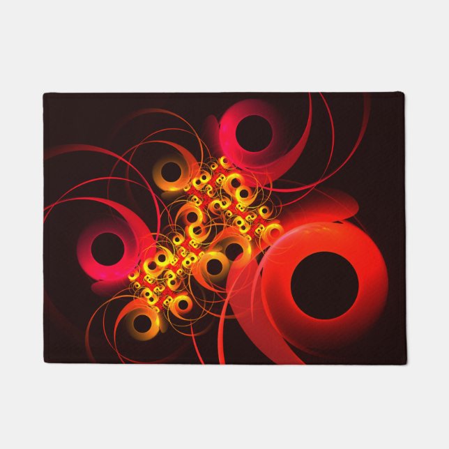 Colourful Circles Modern Abstract Art Pattern #08 Doormat (Front)