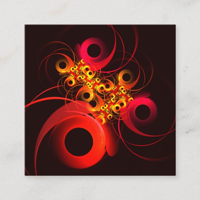Colourful Circles Modern Abstract Art Pattern #08 Enclosure Card (Front)