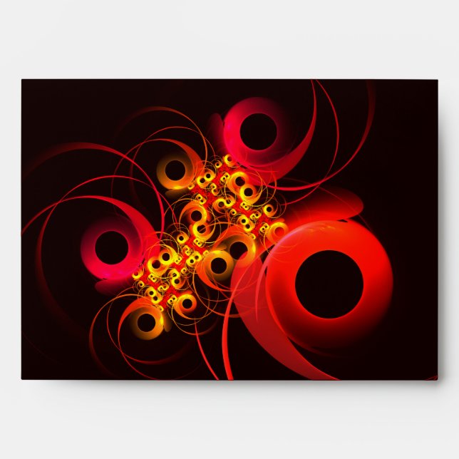 Colourful Circles Modern Abstract Art Pattern #08 Envelope (Front)
