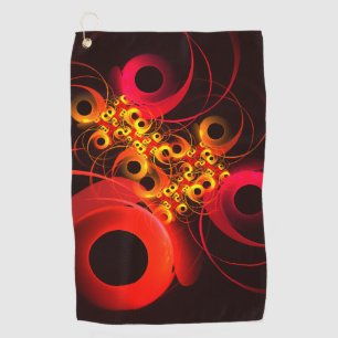 Colourful Circles Modern Abstract Art Pattern #08 Golf Towel