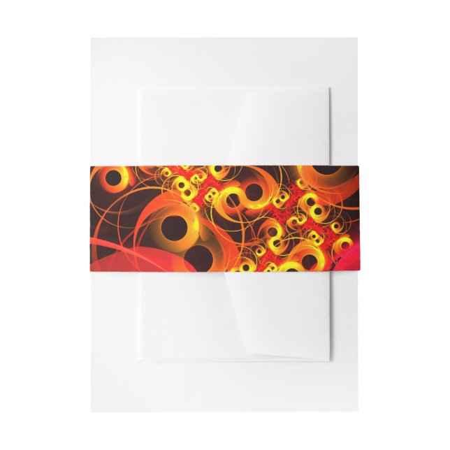 Colourful Circles Modern Abstract Art Pattern #08 Invitation Belly Band (Front Example)