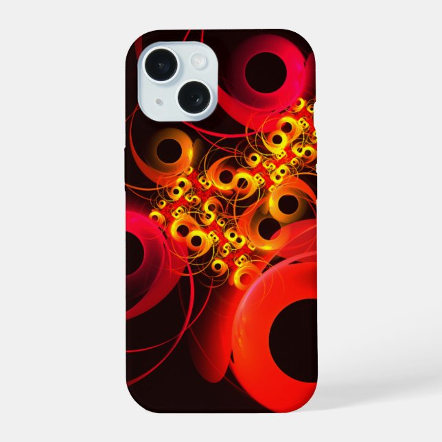 Colourful Circles Modern Abstract Art Pattern #08 iPhone 15 Case (Back)