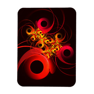 Colourful Circles Modern Abstract Art Pattern #08 Magnet