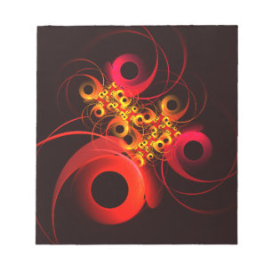 Colourful Circles Modern Abstract Art Pattern #08 Notepad