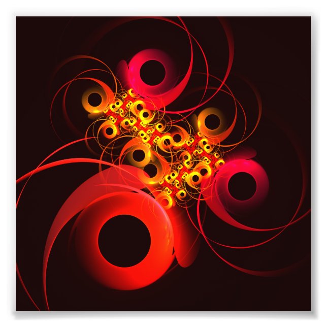 Colourful Circles Modern Abstract Art Pattern #08 Photo Print (Front)