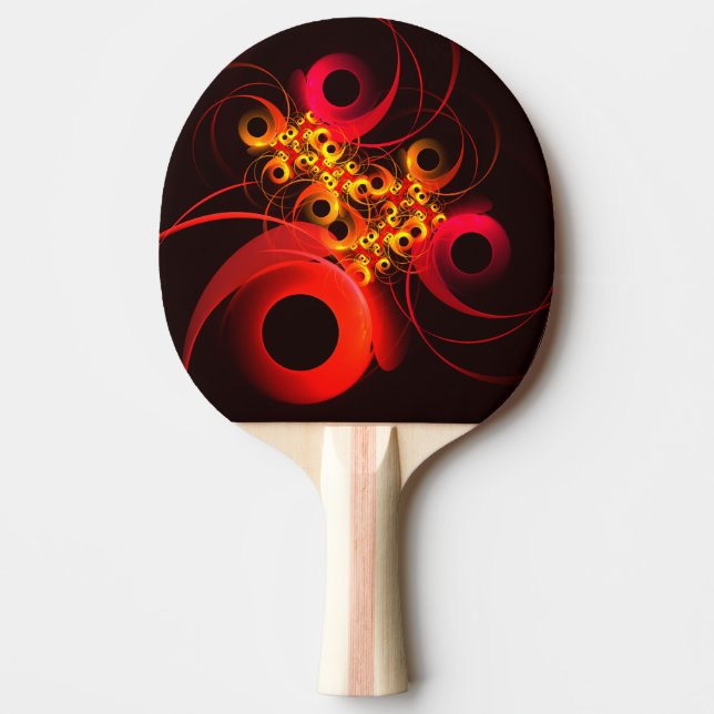 Colourful Circles Modern Abstract Art Pattern #08 Ping Pong Paddle (Front)