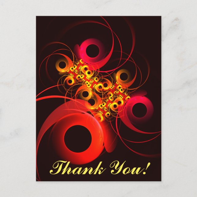 Colourful Circles Modern Abstract Art Pattern #08 Postcard (Front)