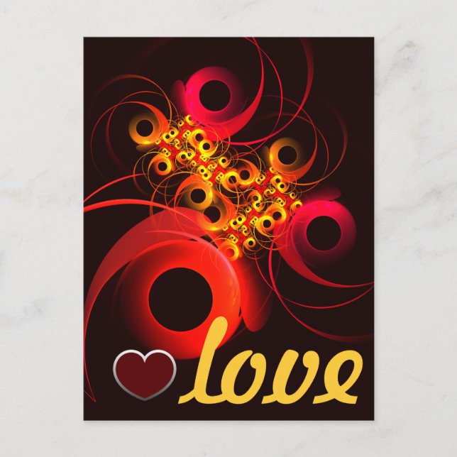 Colourful Circles Modern Abstract Art Pattern #08 Postcard (Front)