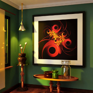 Colourful Circles Modern Abstract Art Pattern #08 Poster