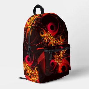 Colourful Circles Modern Abstract Art Pattern #08 Printed Backpack