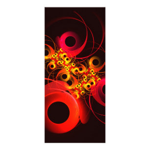 Colourful Circles Modern Abstract Art Pattern #08 Rack Card