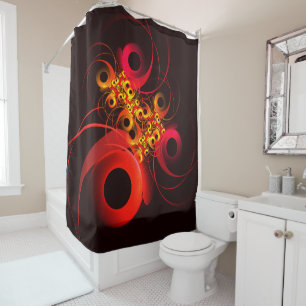 Colourful Circles Modern Abstract Art Pattern #08 Shower Curtain