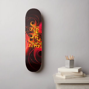 Colourful Circles Modern Abstract Art Pattern #08 Skateboard