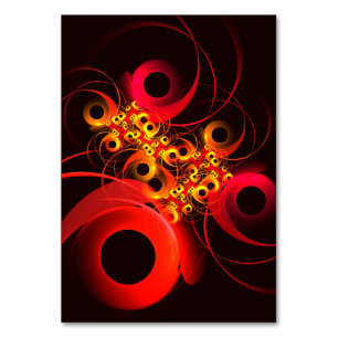 Colourful Circles Modern Abstract Art Pattern #08 Table Number
