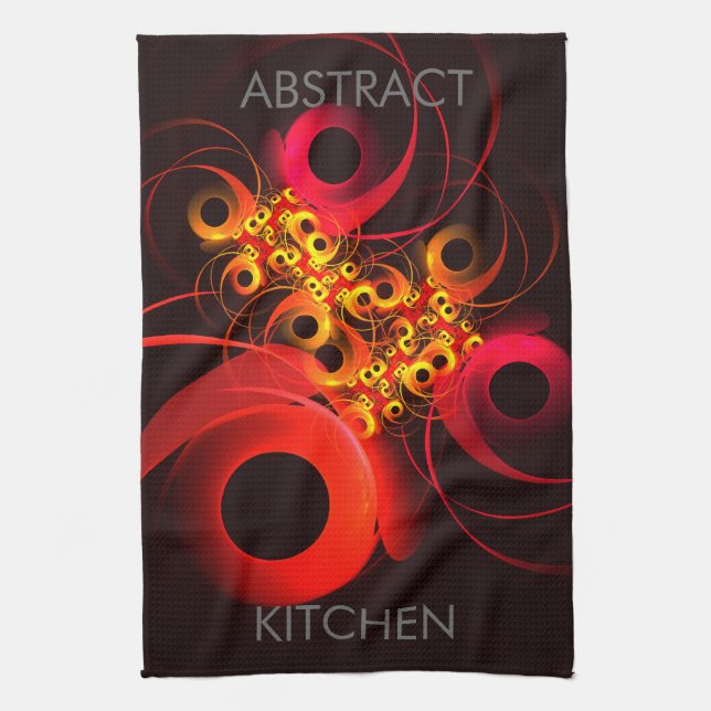 Colourful Circles Modern Abstract Art Pattern #08 Tea Towel (Vertical)